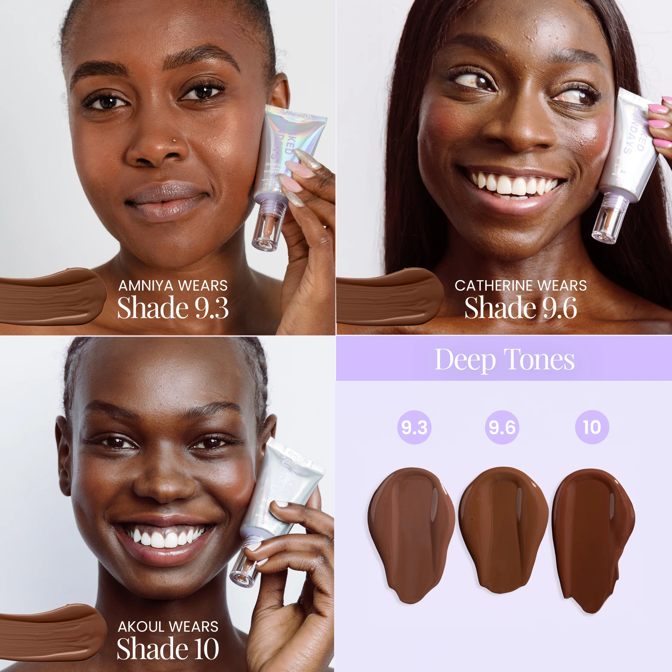 BeautyScreen⢠SPF50 Peptide Foundation Tint - 10 Deep Neutral - Image 3