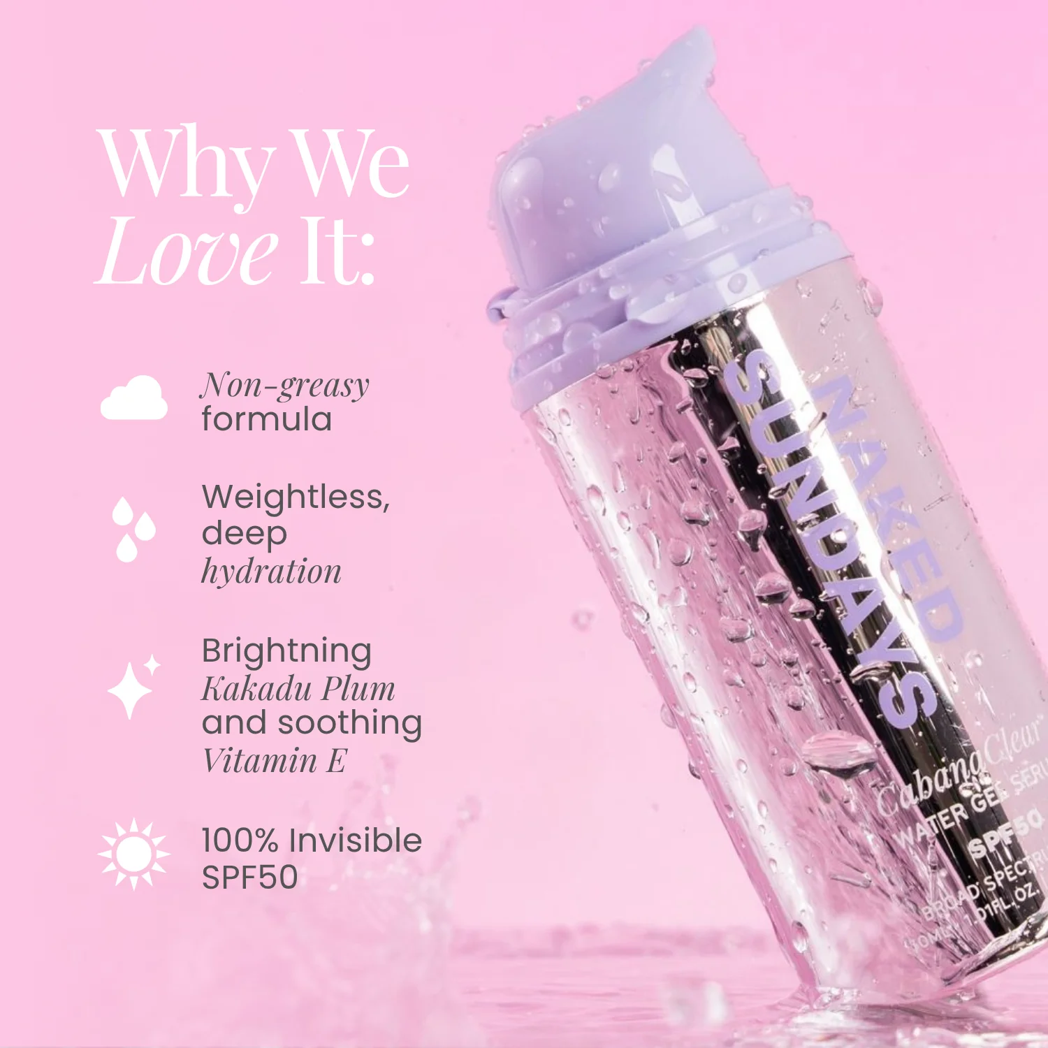 SPF50 CabanaClear™ Invisible Water Gel Serum - Image 4