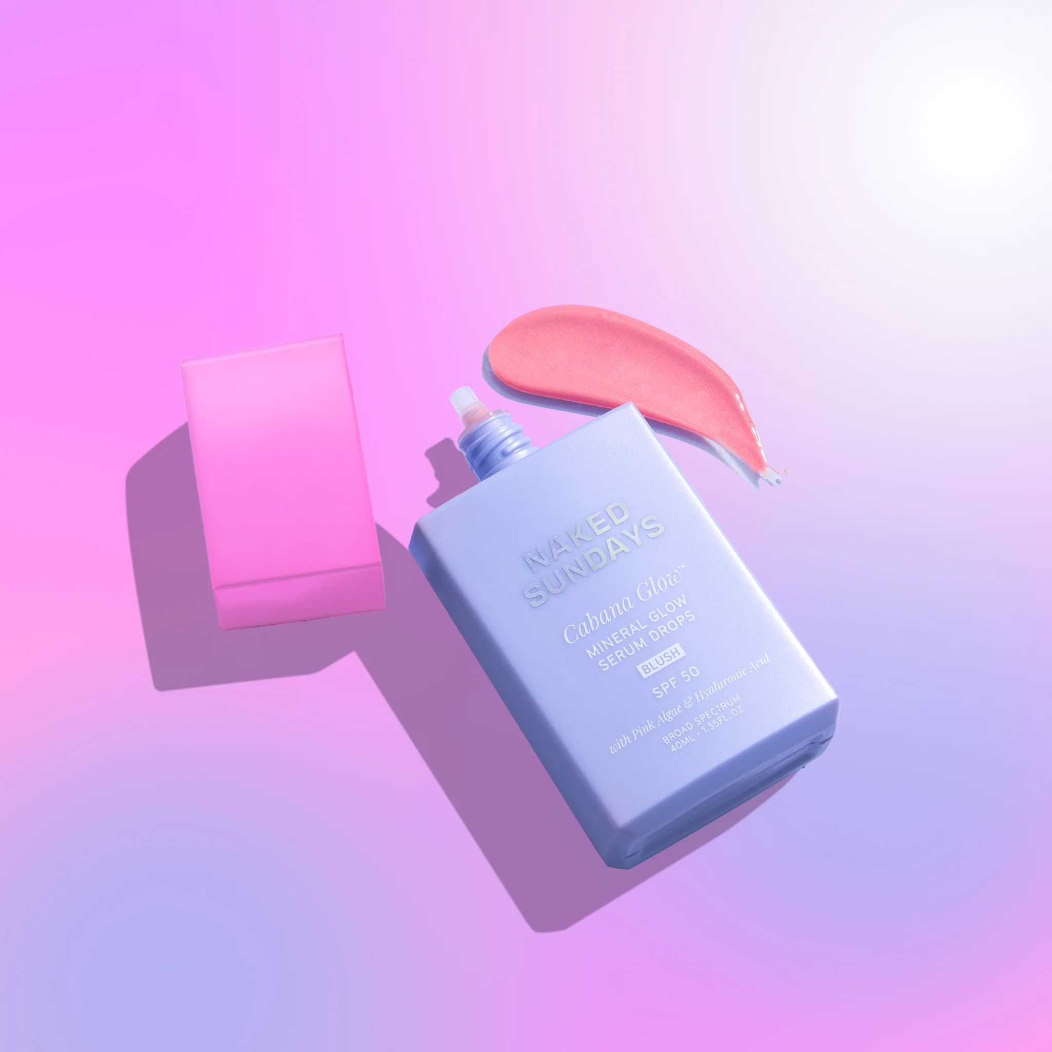 CabanaGlow™ SPF50 Glow Serum Drops in Blush + SPF BFF Brush - Image 3