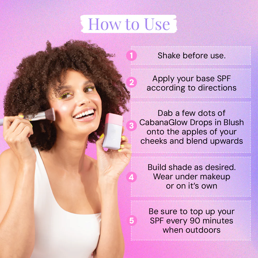 CabanaGlow™ SPF50 Glow Serum Drops - Blush - Image 5