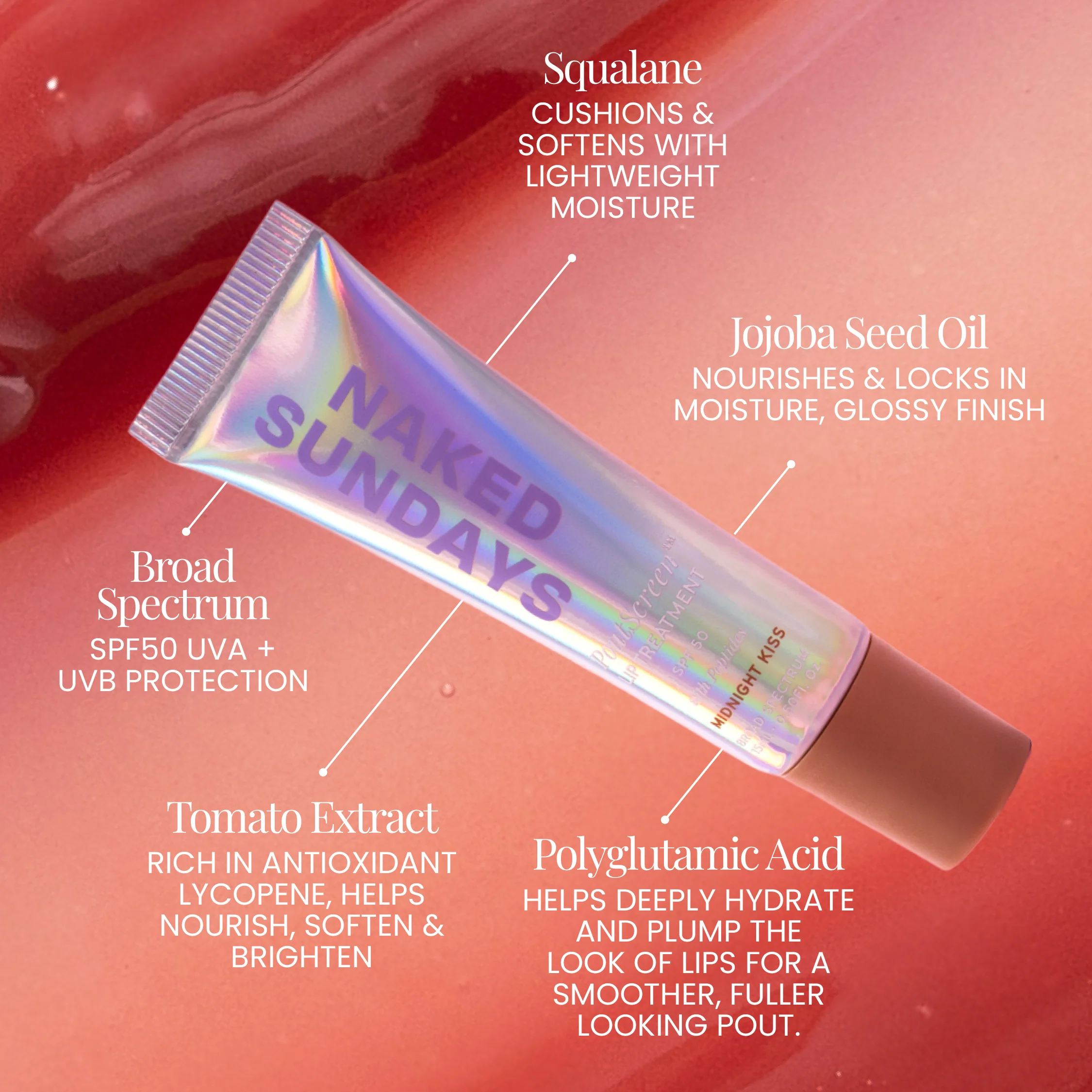 PoutScreen™ SPF50 Lip Treatment - Midnight Kiss (Sheer Warm Beige) - Image 4