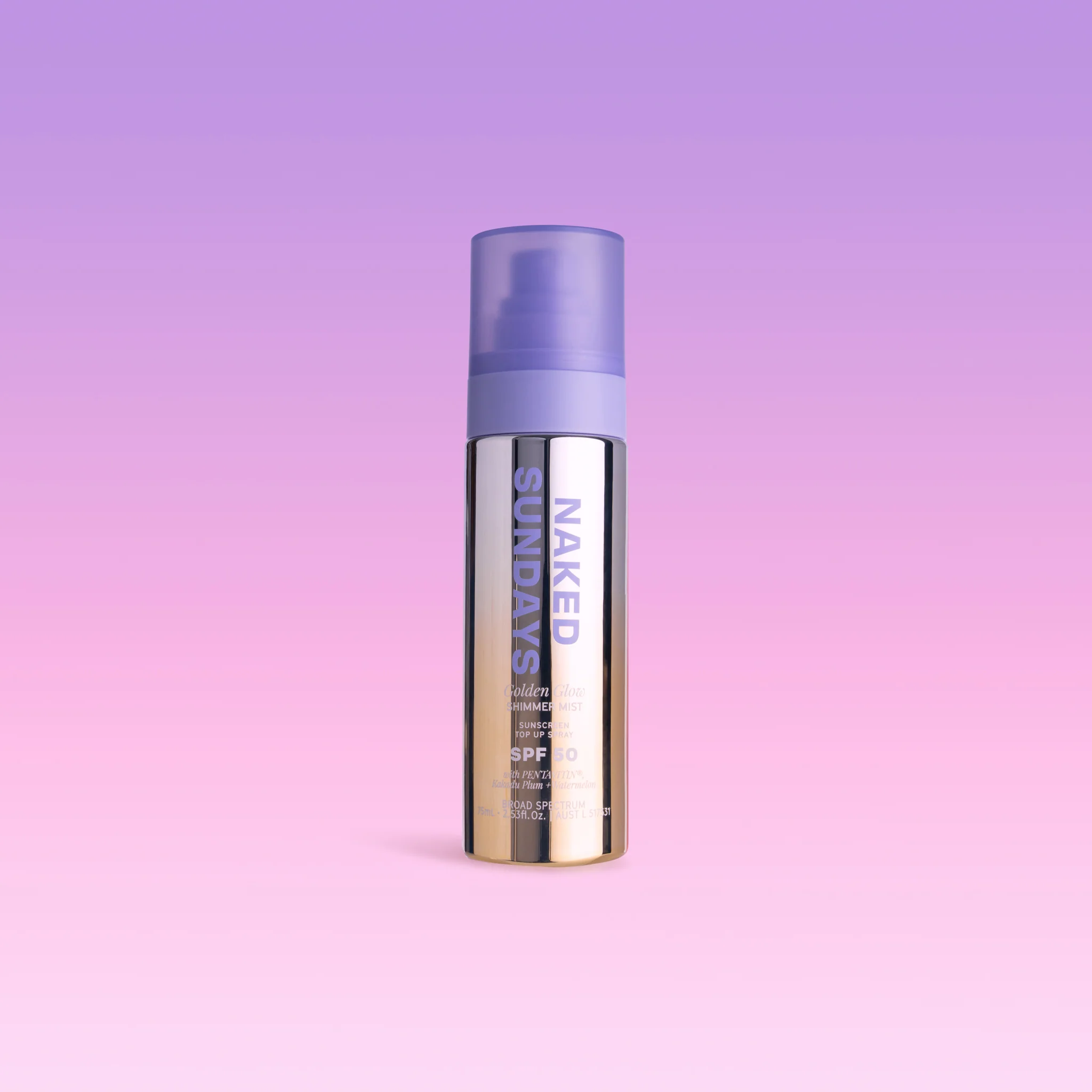 Golden Glow Shimmer Mist Setting Spray SPF50 - Image 5